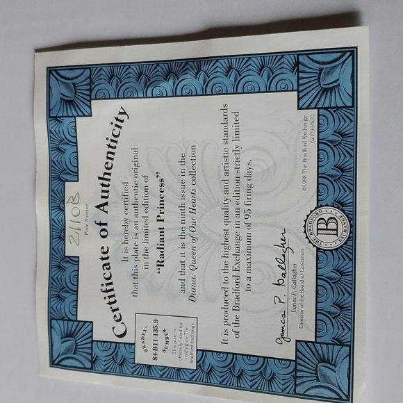 Bradford Exchange Diana Queen of Hearts collection plate. - Picture 3 of 4